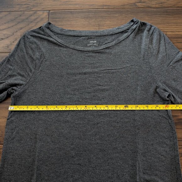 aerie Just Add Leggings long sleeve T shirt grey size small - Picture 8 of 10